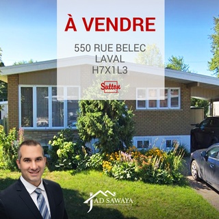 A Vendre - Residential Property For Sale by Jad Sawaya, Real Estate Agent in Laval, QC
