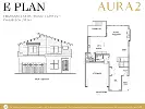 AURA 2 Front Elevation and Main Floor Custom Home E Plan by Noura Homes