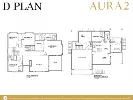 AURA 2 D Plan Upper, Foundation Basement Custom Home Floor Plan by Noura Homes