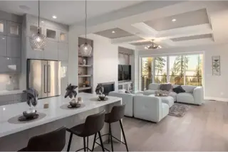 Explore the sophisticated interior spaces of AURA 2 Custom Home by Noura Homes