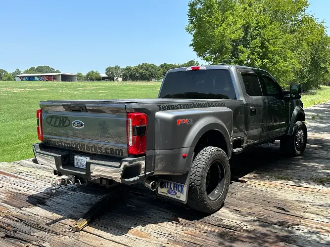 Experience the exceptional charm of Texas Truck Works custom Ford vehicle in this captivating photo