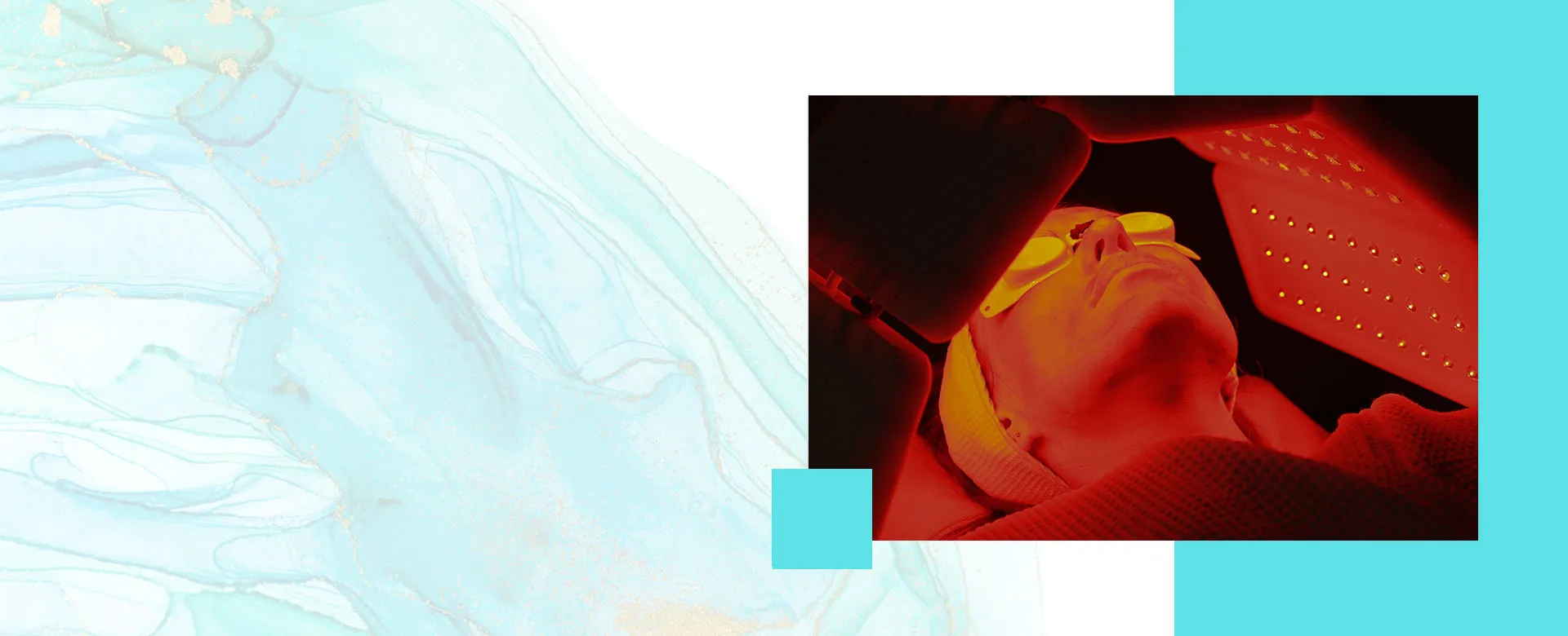 Client receiving red light therapy in Sykesville at Body Basics Wellness Center