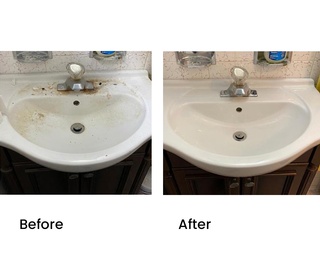 Before and After Deep Cleaning Sink by Cleaning 4 You