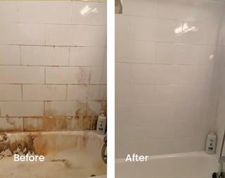 Before and After bathtub Cleaning in Toronto by Cleaning 4 You