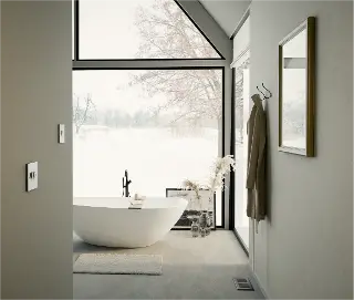 Discover Luminous Labs 3D Interior Rendering project showcasing a winter-themed bathroom