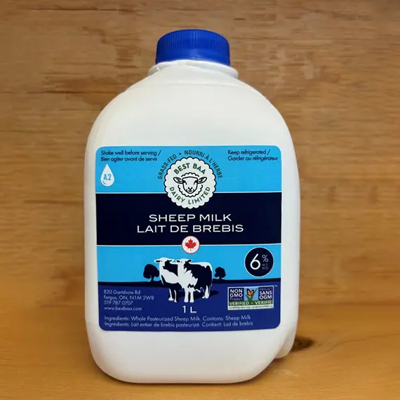 1L Whole Pasteurized Sheep Milk