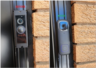Before and After Doorbell Install