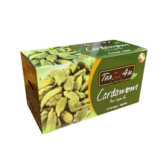 Tea4U Cardamom Flavored Black Teabags - Original Ceylon Tea