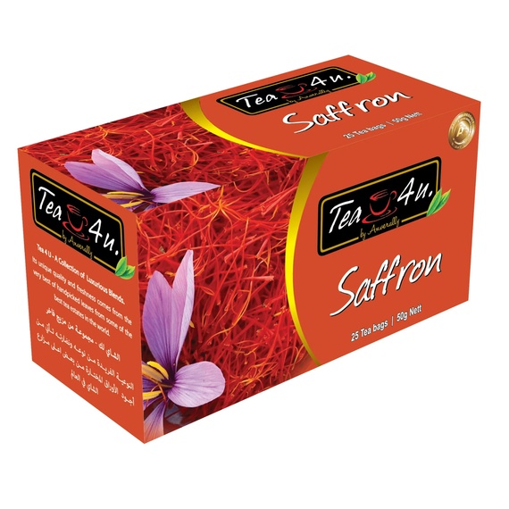 Tea4U Saffron Crocus Black Tea Bags - Original Ceylon Tea