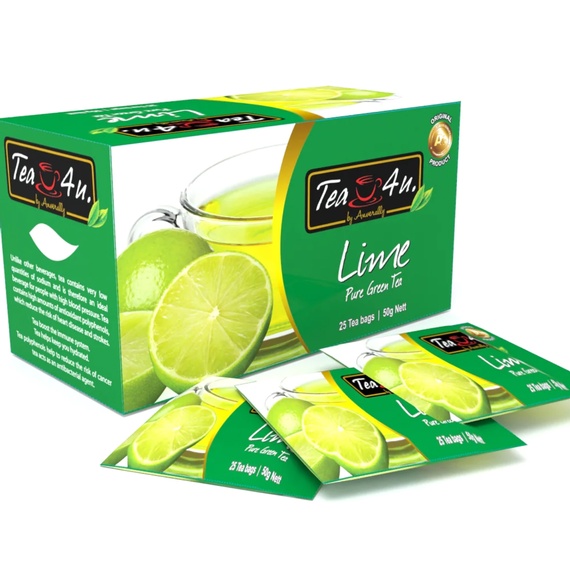 Tea4U Green Tea Bags with Lime