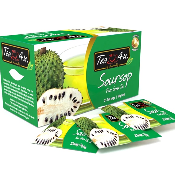 Tea4U Green Tea Bags with Soursop 25 Tea Bags
