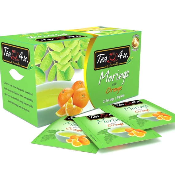 Flavored Moringa Oleifera Energy Tea - Orange