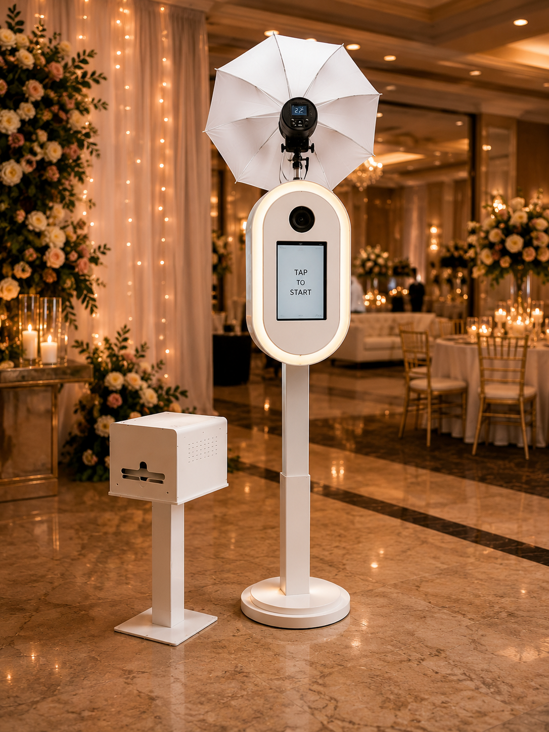 Modern DSLR Photo Booth rental with professional studio lighting in Edmonton