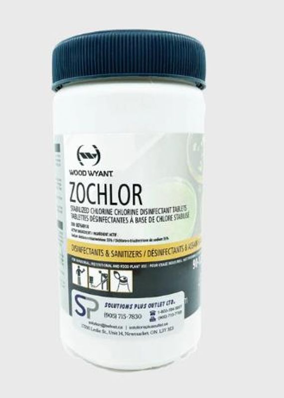 ZOCHLOR 3g TABLETS 300/ BOTTLE 6 BOTTLES /CASE P/N 90-12300-03