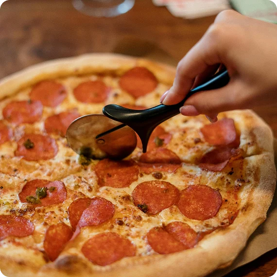 Crispy and cheesy Al Forno Pizza in Central Saanich