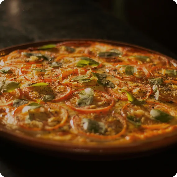 Delicious Margherita pizza at Al Forno