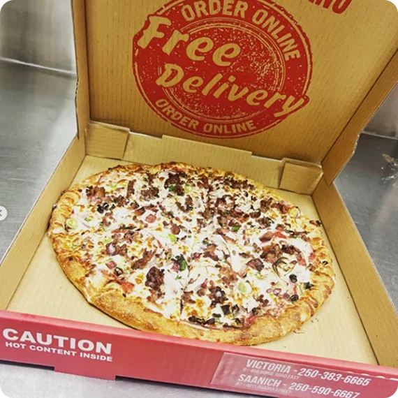 Hot and fresh pizza delivery in Colwood