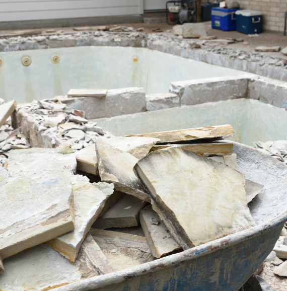 Streamlined Pool Demolition and Removal by Silvanio Construction