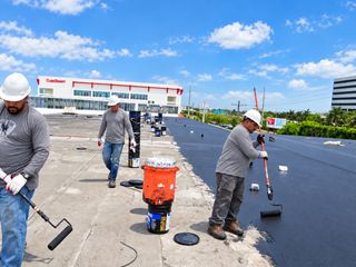 Commercial Roof Coating Crew