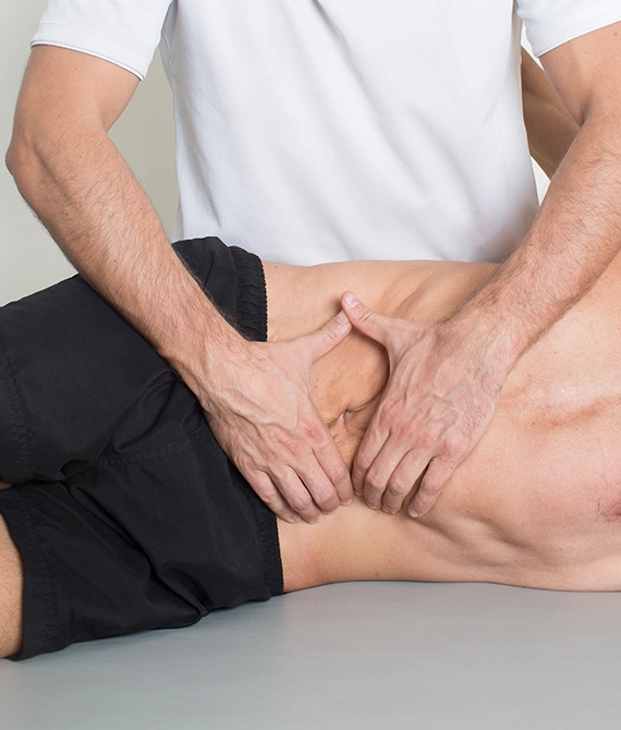 Orange County client relaxing during a personalized myofascial release therapy treatment