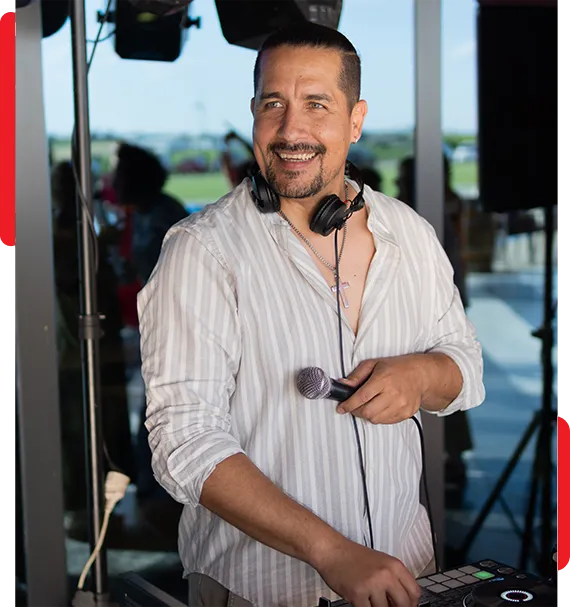 Interactive entertainment by DJs for corporate events