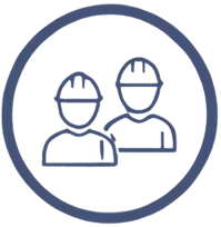 Workers in environments with potential asbestos exposure