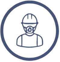 Workers in environments with potential asbestos exposure