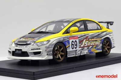 One Model 1/18 Honda Civic Type-R (FD2) J’s Racing (Limited Edition 1 of 199 pcs)