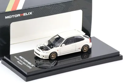 Motorhelix 1/64 Mugen Honda Civic TypeR EK9 White