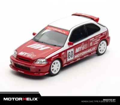 MOTORHELIX 1/64 HONDA CIVIC TYPE R EK9 TMCS RED - M65037DZ-MY