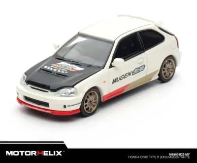 MOTORHELIX 1/64 HONDA CIVIC TYPE R EK9 TMCS WHITE - M65039DZ-MY