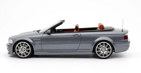OttOmobile - BMW M3 (E46) Convertible (Silver Grey Metallic) 1:18 Scale - OT1006