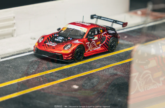 Tarmac Works X iXO Models 1/64 Porsche 911 GT3 R Macau GT Cup - FIA GT World Cup 2023 #99