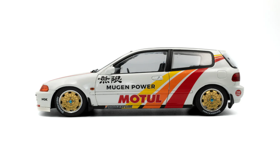 Solido - Mugen Honda Civic (EG6) (White) 1:18 Scale Model Car - S1810404