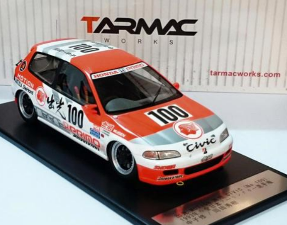 Tarmac Works 1/18 Honda Civic EG6 #100 JTCC 1993 Idemitsu Motion Mugen - Limited 225 of 300 only!