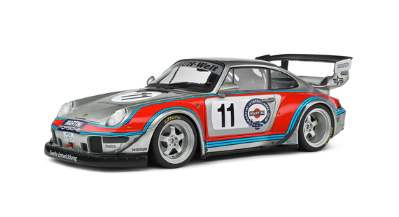 Solido - RWB Porsche 911 (993) "Martini" (Grey) 1:18 Scale Model Car - S1808502