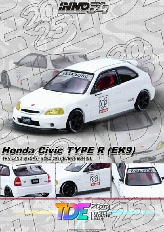 Inno64 Honda Civic Type R EK9 Thailand Diecast Expo 2025 Event Edition Show Exclusive IN64-EK9-TDE25