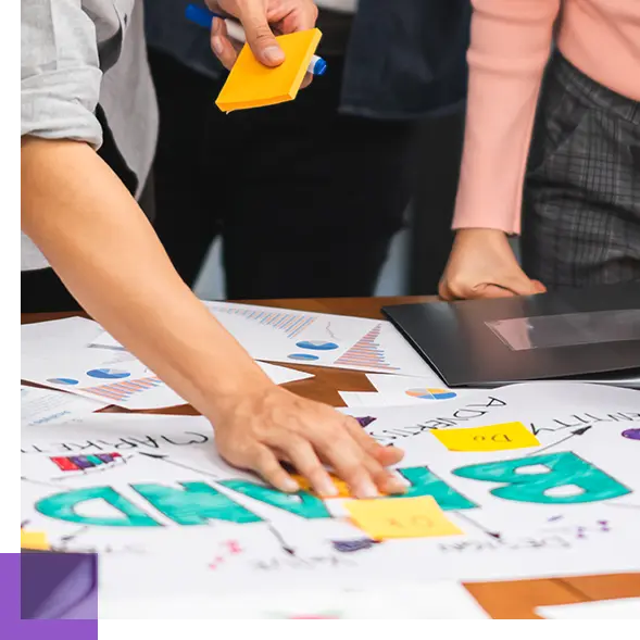 Graphic design team working in North America