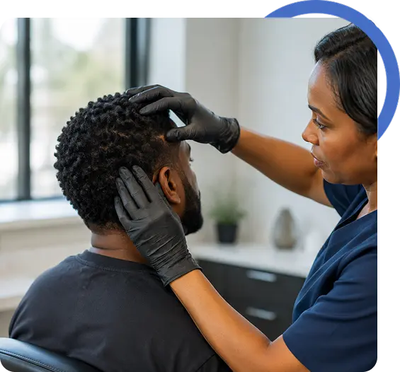 Male hair transplant density planning