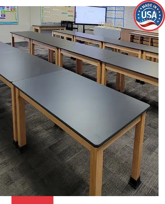 High-quality science tables for schools with integrated gas and water