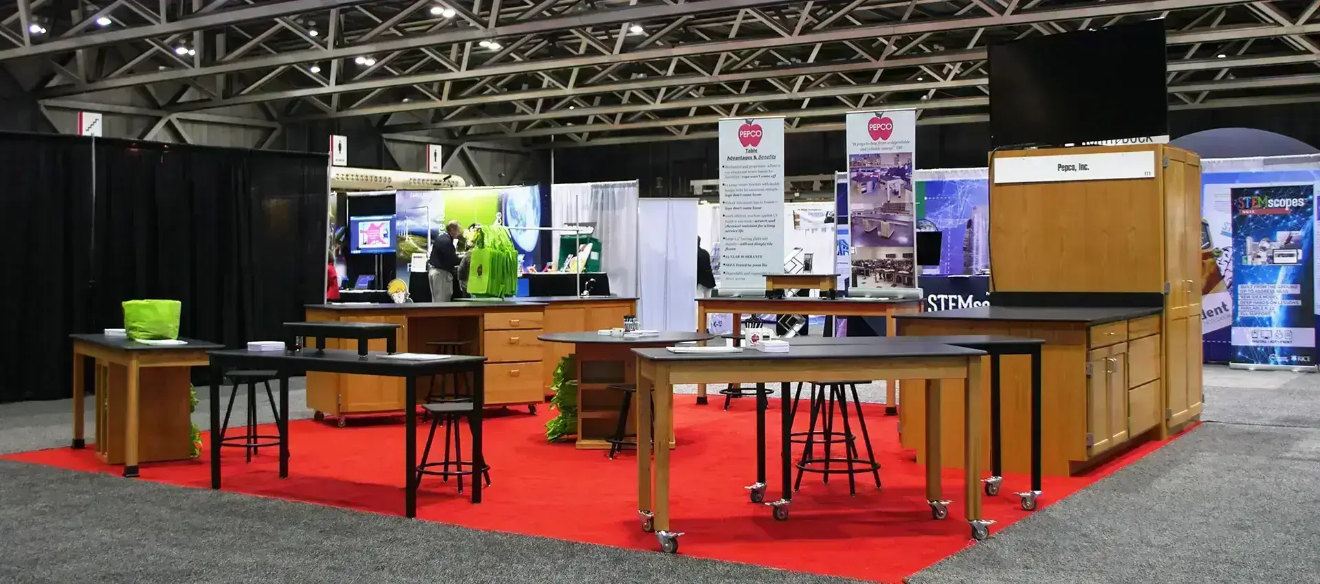 Science Tables for Classrooms with epoxy resin tops in a senior lab