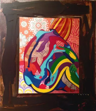 Multi-Color Seated Back View Nude.webp