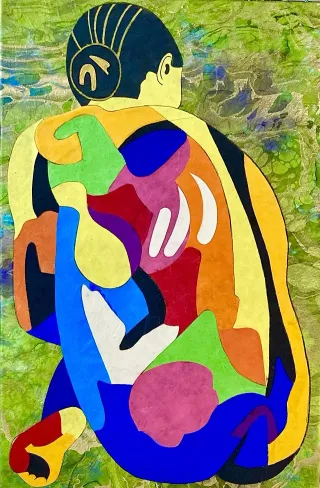Posterior Cut paper on decorative paper.webp