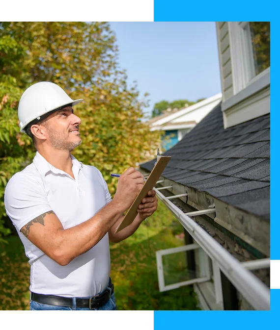 2.Certified home inspectors in Queens checking roof