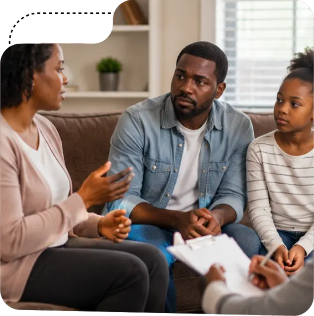 Online family therapy session in North Carolina