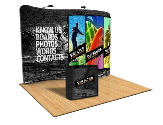 S Shaped Tension Fabric Displays