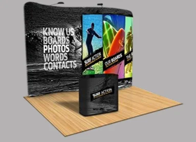 S Shaped Tension Fabric Displays