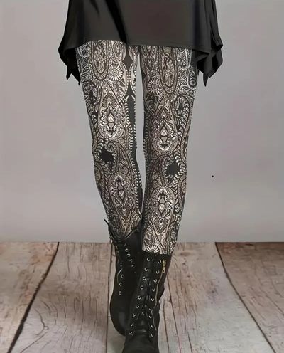 Floral Print Skinny Leggings