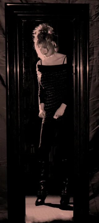 Madonna In Mirror Boots & Sepia.webp