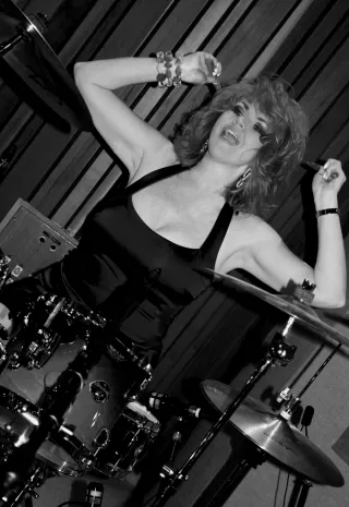 Madonna Drums Black & White.webp